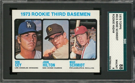 1973 Topps #615 Mike Schmidt Rookie Card – SGC 88 NM/MT 8